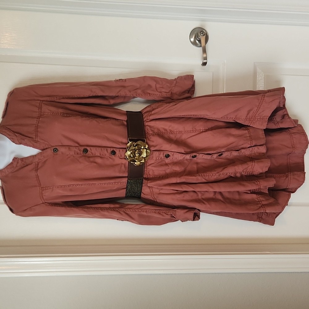 Holding Horses Dark Dusty Rose Shirt Dress Anthropologie